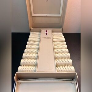 VINTAGE CLAIROL Hot Curler Set Kindness Compact Hair Rollers TESTED ~ No Mirror